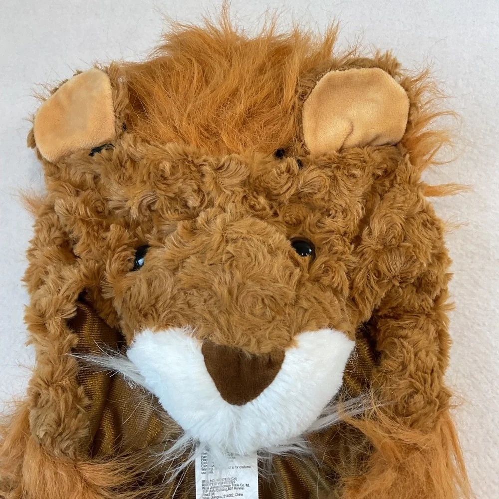 Target Toddler Lion Costume Jumpsuit Brown Faux Fur Hooded 2T-3T Halloween